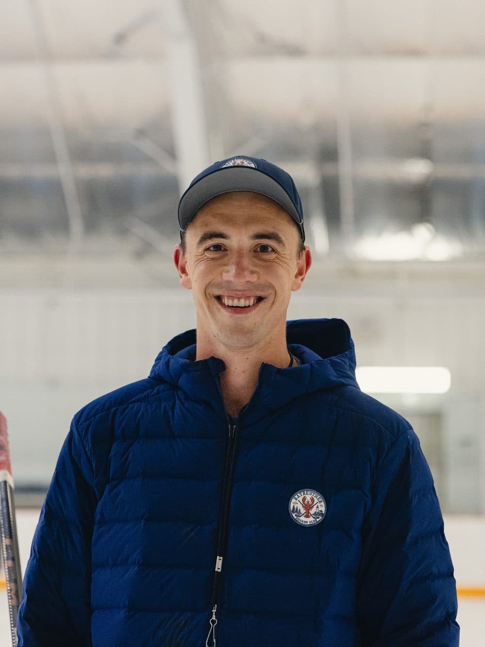 Gavin Bayreuther at the rink in Maine