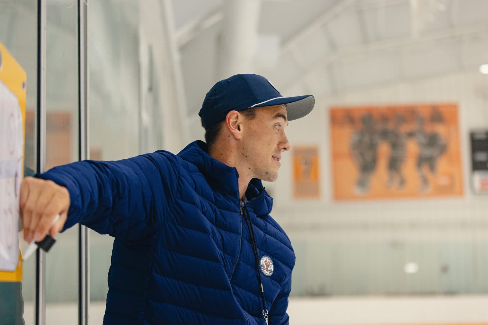 Gavin Bayreuther at the rink during a BHC session